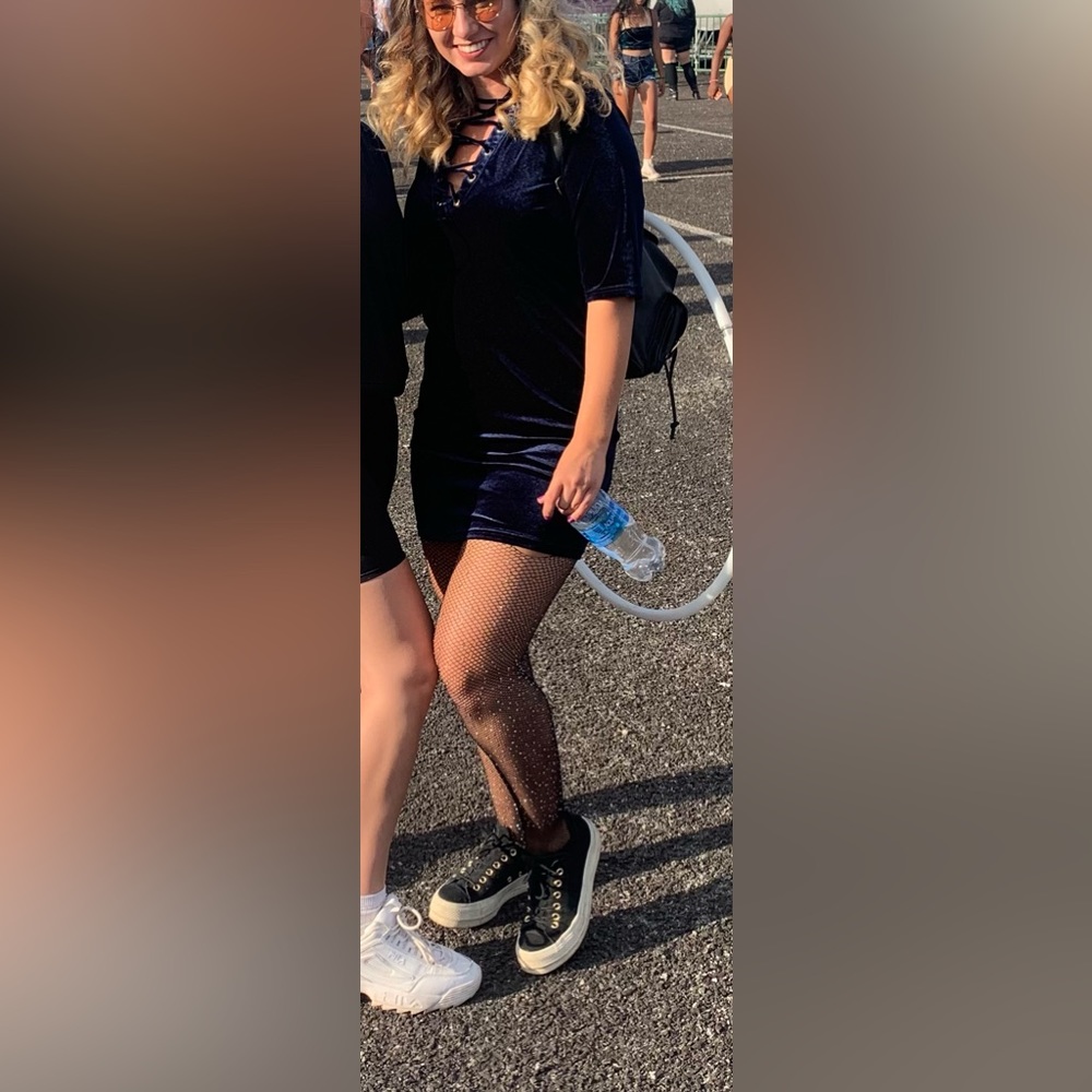 Cute festival navy dress